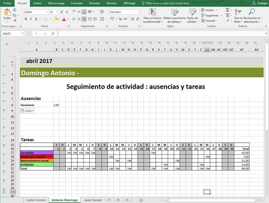 Plantillas De Planificación Con Excel Gratis A Descargar 7017