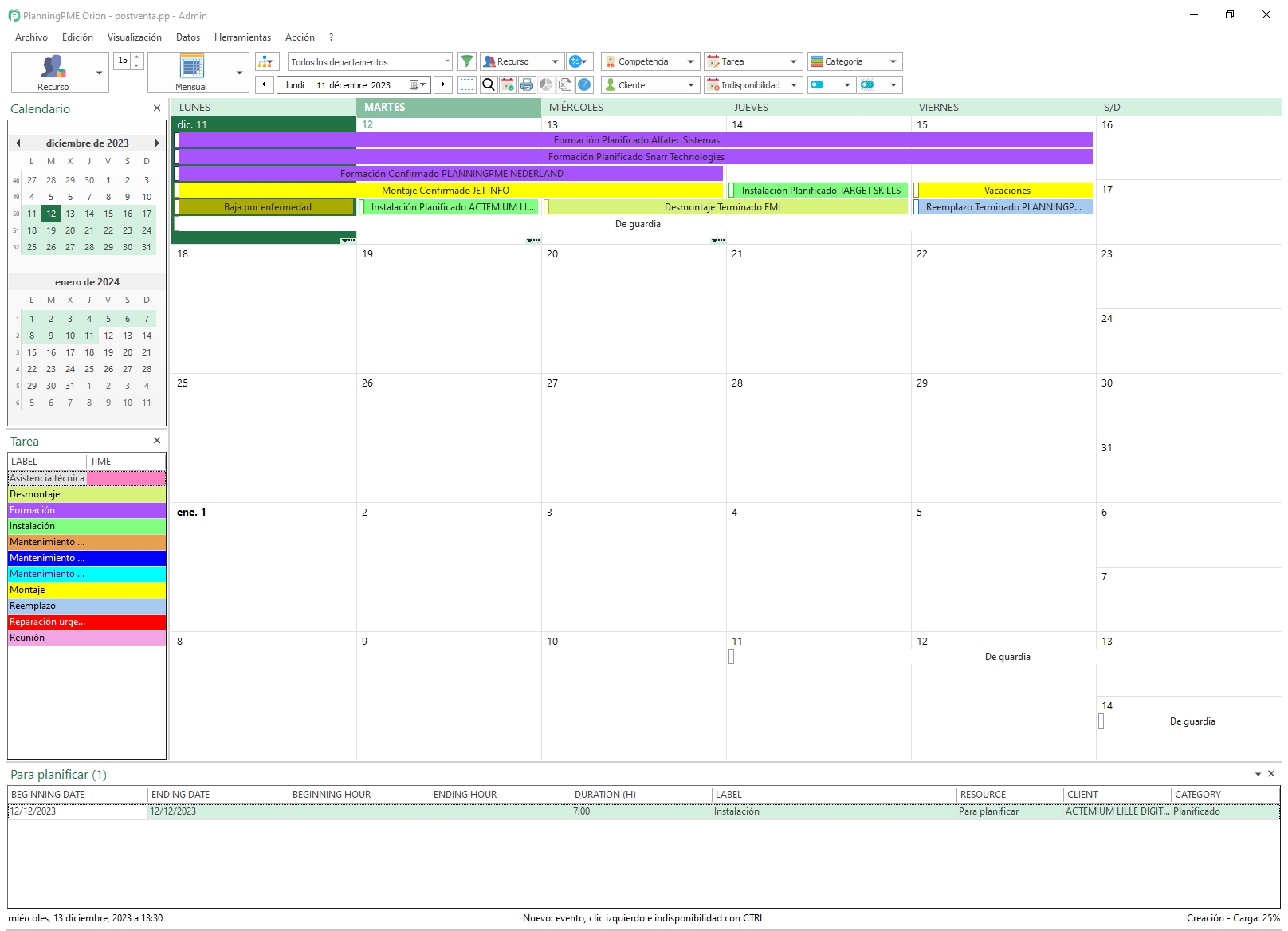 Elige La Vista Agenda En Su Programa De Planificación Planningpme