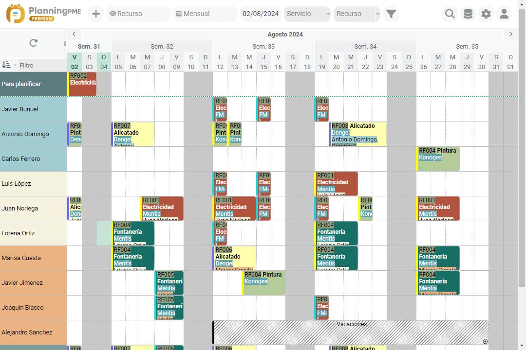 Optimice la planificacin de sus proyectos y tcnicos